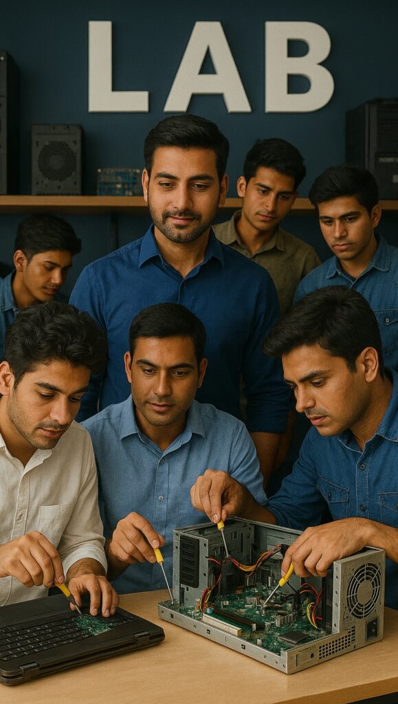 Students learn Reparing