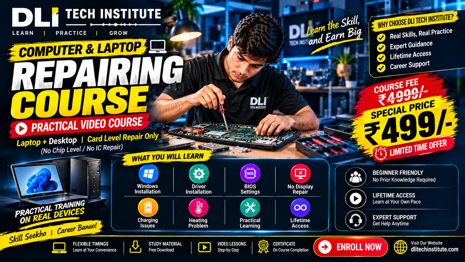 Complete Laptop & Desktop Repair Course – From Basics to Advanced